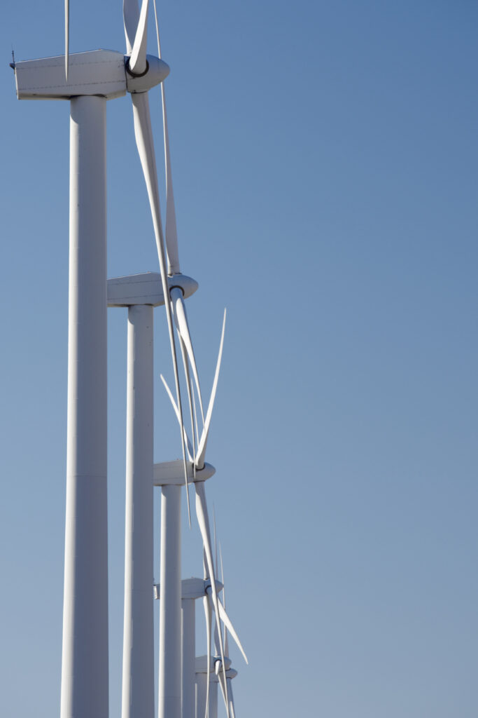 Offshore wind turbine nacelle cutaway showing generator and drive system